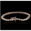 Image 2 : 14KT Rose Gold 1.78ctw Diamond Tennis Bracelet
