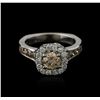 Image 1 : 14KT White Gold 1.81ctw Fancy Brown Diamond Ring