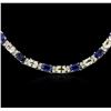 Image 1 : 14KT White Gold 28.08ctw Sapphire and Diamond Necklace