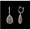 Image 2 : 2.68ctw Fancy Brown Diamond Earrings - 14KT White Gold