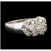 Image 2 : 14KT White Gold 0.65ctw Diamond Ring