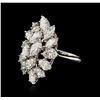 Image 2 : 14KT White Gold 5.48ctw Diamond Ring