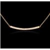 Image 2 : 14KT Rose Gold 0.84ctw Diamond Necklace