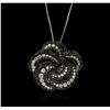 Image 1 : 14KT White Gold 2.00ctw Diamond Pendant With Chain