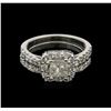 Image 1 : 1.50ctw Diamond Wedding Ring Set - 14KT White Gold