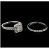 Image 2 : 1.50ctw Diamond Wedding Ring Set - 14KT White Gold