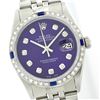 Image 1 : Rolex Stainless Steel Diamond and Sapphire DateJust Men's Watch