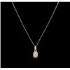 Image 1 : 1.24ctw Diamond Pendant With Chain - 14KT Rose Gold