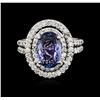 Image 1 : 14KT White Gold 1.92ct Tanzanite and Diamond Ring