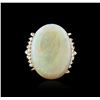 Image 1 : 14KT Yellow Gold 10.32ct Opal and Diamond Ring