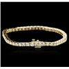 Image 2 : 14KT Yellow Gold 6.06ctw Diamond Tennis Bracelet
