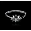 Image 1 : 14KT White Gold 0.10ct Diamond Solitaire Ring