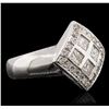 Image 2 : 14KT White Gold 0.76ctw Diamond Ring