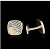 Image 2 : 18K Gold and Sterling David Yurman Cufflinks