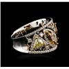 Image 3 : 14KT White Gold 2.19ctw Diamond Ring