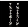 Image 1 : 14KT White Gold 2.81ctw Diamond Earrings