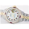 Image 1 : Rolex Two-Tone Diamond and Ruby DateJust Ladies Watch