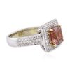 Image 2 : 14KT Two-Tone Gold 2.19ct Morganite and Diamond Ring