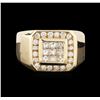 Image 1 : 14KT Yellow Gold 0.89ctw Diamond Ring