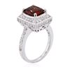 Image 3 : 14KT White Gold 2.95ct Garnet and Diamond Ring