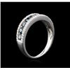 Image 3 : 14KT White Gold 1.02ctw Blue Diamond Ring