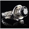 Image 2 : 14KT White Gold 3.49ct Black Diamond Ring