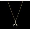Image 2 : 18KT Yellow Gold 0.25ctw Diamond Pendant With Chain