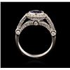Image 3 : 14KT White Gold 1.49ct Sapphire and Diamond Ring