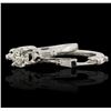 Image 3 : Platinum 0.84ctw Diamond Ring Wedding Set