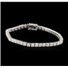Image 1 : 14KT White Gold 5.52ctw Diamond Tennis Bracelet