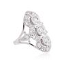 Image 2 : 14KT White Gold 1.08ctw Diamond Ring