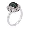 Image 3 : 14KT White Gold 3.16ct Green Tourmaline and Diamond Ring