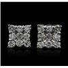 Image 1 : 14KT White Gold 1.00ctw Diamond Earrings