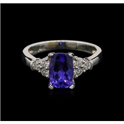 1.74ct Tanzanite and Diamond Ring - 14KT White Gold