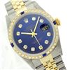 Image 1 : Rolex Two-Tone Diamond and Sapphire DateJust Men's Watch