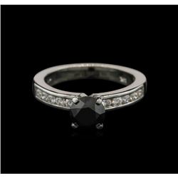 1.58ctw Black Diamond Ring - 14KT White Gold