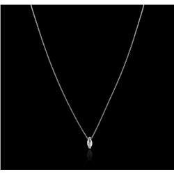 14KT White Gold 0.49ct Diamond Solitaire Necklace