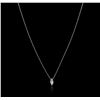 Image 1 : 14KT White Gold 0.49ct Diamond Solitaire Necklace