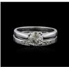 Image 1 : 14KT White Gold 1.12ctw Diamond Ring