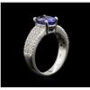 Image 3 : 2.20ct Tanzanite and Diamond Ring - 14KT White Gold