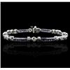 Image 1 : 14KT White Gold 2.38ctw Sapphire and Diamond Bracelet
