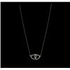 Image 2 : 14KT White Gold 0.25ctw Diamond Pendant With Chain