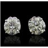 Image 1 : 14KT White Gold 1.97ctw Diamond Stud Earrings