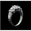 Image 3 : 18KT White Gold 0.88ctw Diamond Ring