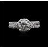 Image 1 : 14KT White Gold 1.55ctw Diamond Ring