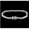 Image 2 : 14KT White Gold 5.04ctw Diamond Tennis Bracelet