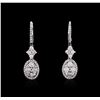 Image 1 : 14KT White Gold 0.90ctw Diamond Earrings