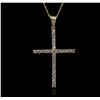 Image 1 : 14KT Yellow Gold 1.00ctw Diamond Pendant With Chain