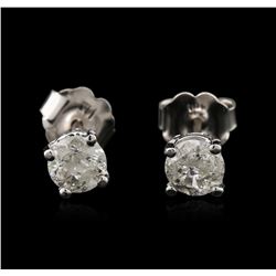 14KT White Gold 0.72ctw Diamond Stud Earrings