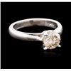 Image 2 : 14KT White Gold 1.20ct Round Brilliant Cut Diamond Solitaire Ring